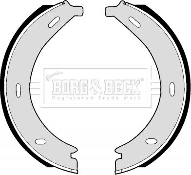 Borg & Beck BBS6257 - Brake Shoe Set, parking brake autospares.lv