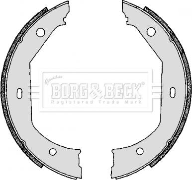 Borg & Beck BBS6267 - Brake Shoe Set, parking brake autospares.lv
