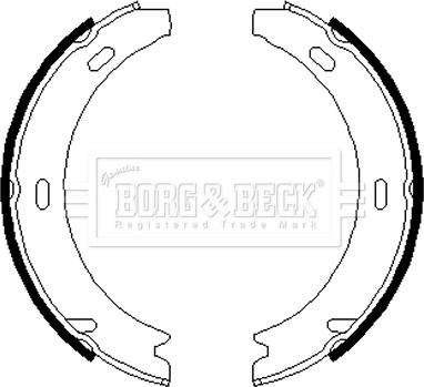 Borg & Beck BBS6219 - Brake Shoe Set, parking brake autospares.lv