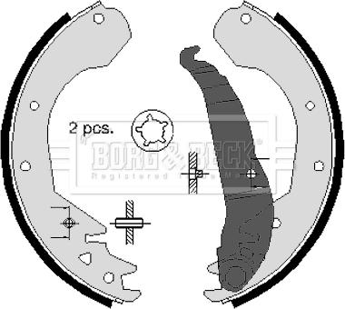 Borg & Beck BBS6215 - Brake Shoe Set autospares.lv