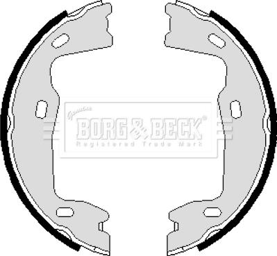 Borg & Beck BBS6238 - Brake Shoe Set, parking brake autospares.lv