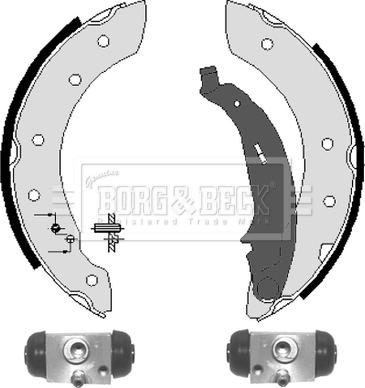 Borg & Beck BBS1068K - Brake Shoe Set autospares.lv