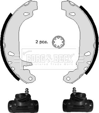 Borg & Beck BBS1080K - Brake Shoe Set autospares.lv