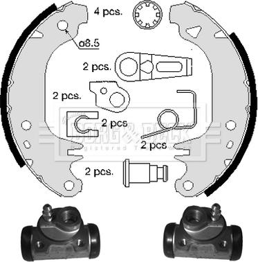 Borg & Beck BBS1020K - Brake Shoe Set autospares.lv