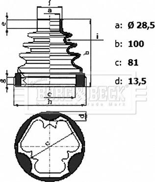 Borg & Beck BCB6440 - Bellow, drive shaft autospares.lv