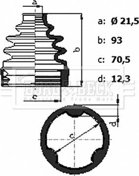 Borg & Beck BCB6441 - Bellow, drive shaft autospares.lv