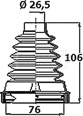 Borg & Beck BCB6400 - Bellow, drive shaft autospares.lv