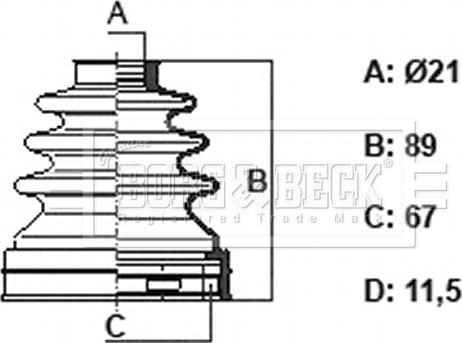 Borg & Beck BCB6402 - Bellow, drive shaft autospares.lv