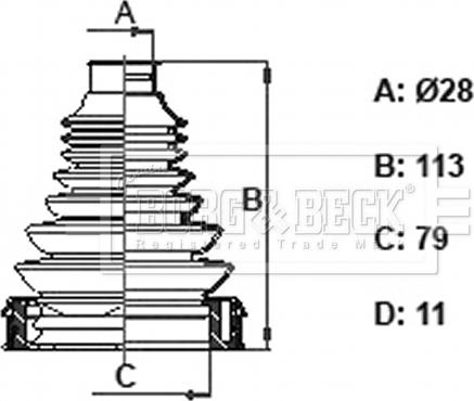 Borg & Beck BCB6407 - Bellow, drive shaft autospares.lv