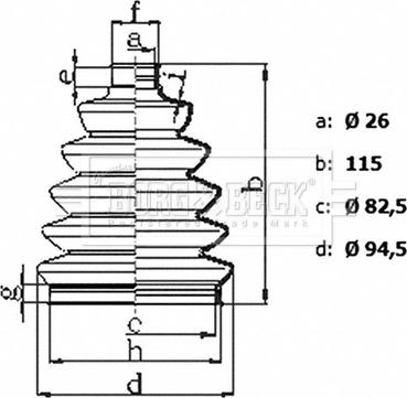 Borg & Beck BCB6435 - Bellow, drive shaft autospares.lv