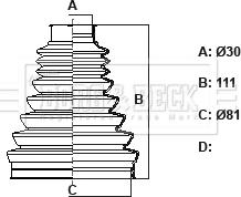 Borg & Beck BCB6428 - Bellow, drive shaft autospares.lv