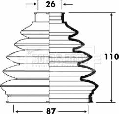 Borg & Beck BCB6097 - Bellow, drive shaft autospares.lv