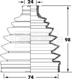 Borg & Beck BCB6041 - Bellow, drive shaft autospares.lv