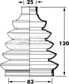 Borg & Beck BCB6048 - Bellow, drive shaft autospares.lv