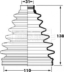 Borg & Beck BCB6057 - Bellow, drive shaft autospares.lv