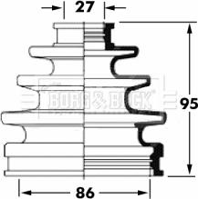 Borg & Beck BCB6061 - Bellow, drive shaft autospares.lv