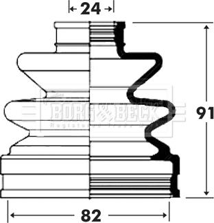 Borg & Beck BCB6002 - Bellow, drive shaft autospares.lv