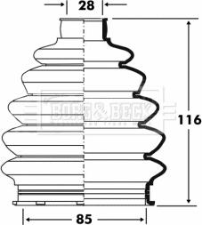 Borg & Beck BCB6083 - Bellow, drive shaft autospares.lv