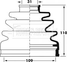 Borg & Beck BCB6026 - Bellow, drive shaft autospares.lv