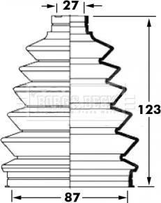 Borg & Beck BCB6022 - Bellow, drive shaft autospares.lv