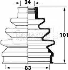 Borg & Beck BCB6027 - Bellow, drive shaft autospares.lv