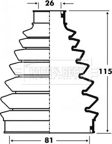 Borg & Beck BCB6075 - Bellow, drive shaft autospares.lv