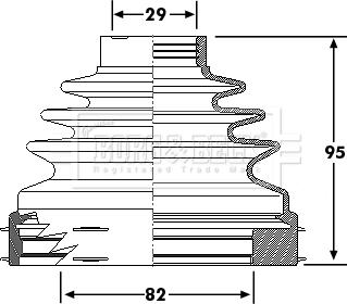 Borg & Beck BCB6193 - Bellow, drive shaft autospares.lv