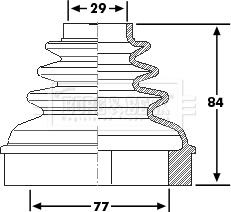 Borg & Beck BCB6192 - Bellow, drive shaft autospares.lv