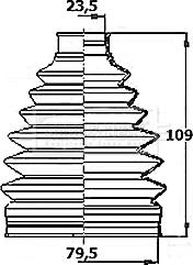 Borg & Beck BCB6151 - Bellow, drive shaft autospares.lv