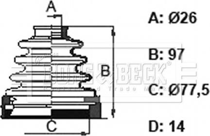 Borg & Beck BCB6158 - Bellow, drive shaft autospares.lv