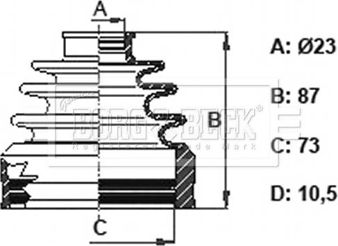 Borg & Beck BCB6164 - Bellow, drive shaft autospares.lv