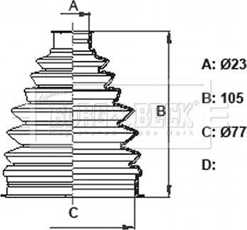 Borg & Beck BCB6168 - Bellow, drive shaft autospares.lv