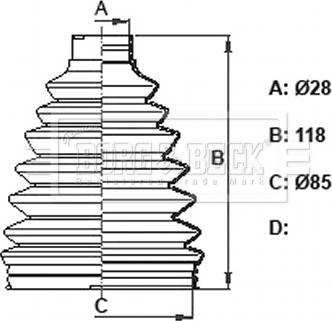 Borg & Beck BCB6163 - Bellow, drive shaft autospares.lv