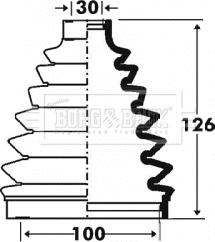 Borg & Beck BCB6100 - Bellow, drive shaft autospares.lv