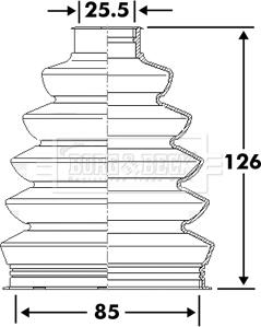 Borg & Beck BCB6114 - Bellow, drive shaft autospares.lv