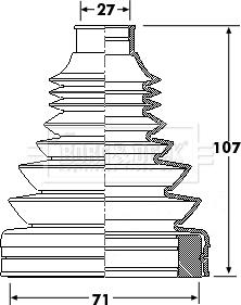 Borg & Beck BCB6172 - Bellow, drive shaft autospares.lv