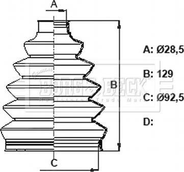 Borg & Beck BCB6395 - Bellow, drive shaft autospares.lv