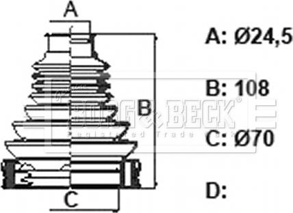 Borg & Beck BCB6396 - Bellow, drive shaft autospares.lv