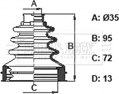 Borg & Beck BCB6391 - Bellow, drive shaft autospares.lv