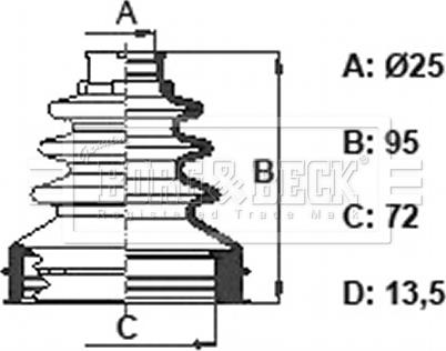 Borg & Beck BCB6392 - Bellow, drive shaft autospares.lv