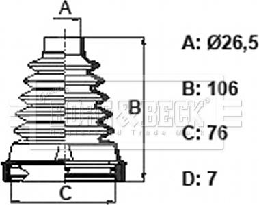 Borg & Beck BCB6397 - Bellow, drive shaft autospares.lv