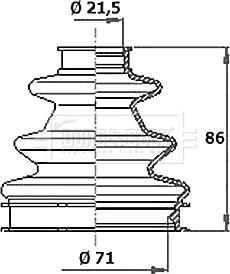 Borg & Beck BCB6346 - Bellow, drive shaft autospares.lv