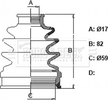 Borg & Beck BCB6343 - Bellow, drive shaft autospares.lv