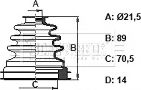 Borg & Beck BCB6357 - Bellow, drive shaft autospares.lv