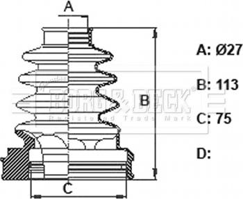 Borg & Beck BCB6361 - Bellow, drive shaft autospares.lv