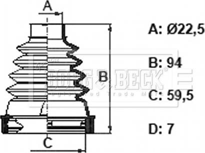 Borg & Beck BCB6368 - Bellow, drive shaft autospares.lv