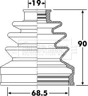 Borg & Beck BCB6300 - Bellow, drive shaft autospares.lv