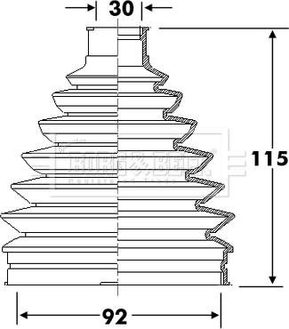 Borg & Beck BCB6315 - Bellow, drive shaft autospares.lv