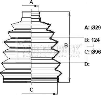 Borg & Beck BCB6384 - Bellow, drive shaft autospares.lv