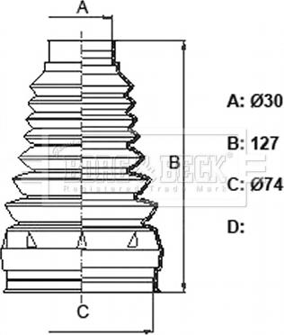 Borg & Beck BCB6383 - Bellow, drive shaft autospares.lv